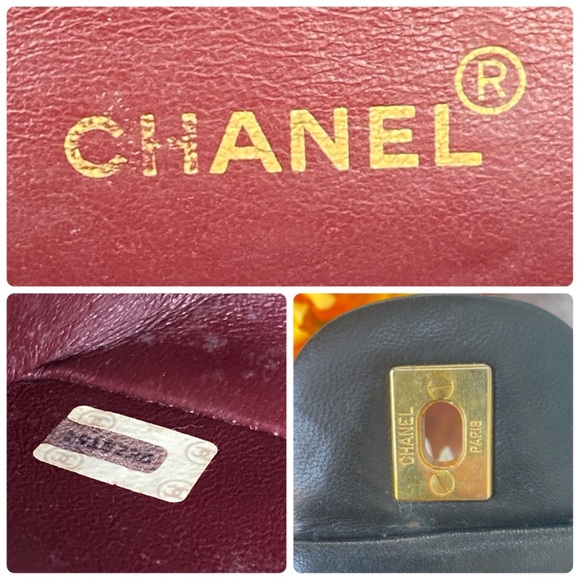 🎉❤️VINTAGE LOVER♥️🎉CHANEL 10” DOUBLE FLAP BAG LAMB GOLD HARDWEARS ❤️ - Picture 17 of 17
